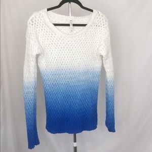 White and blue ombré sweater